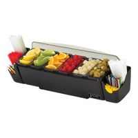 San Jamar BD4005S The Dome Garnish Center, Black, Plastic -
4 qt