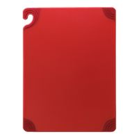 San Jamar CBG182412RD Saf-T-Grip Cutting Board, Red, Plastic
- 18" x 24" 1/2"