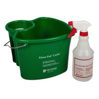 San Jamar KP500 Kleen-Pail Caddy System w/ Spray Bottle,
Green, Plastic - 4 qt