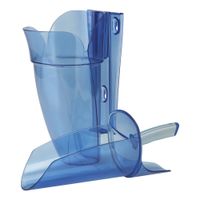 San Jamar SI9000 Saf-T-Scoop Ice Scoop, Blue, Plastic -
64-86 oz