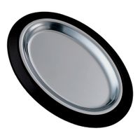 Service Ideas RO128BLC Thermo-Plate Platter, Complete Set,
Stainless Steel/Plastic - 14" x 10" x 1-1/8"