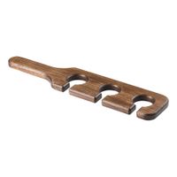Steelite 6525T193 Wood Caddy Stemware Paddle, 3 Holes
W/Slots, Light Stain, Wood -18-1/4" x 4"