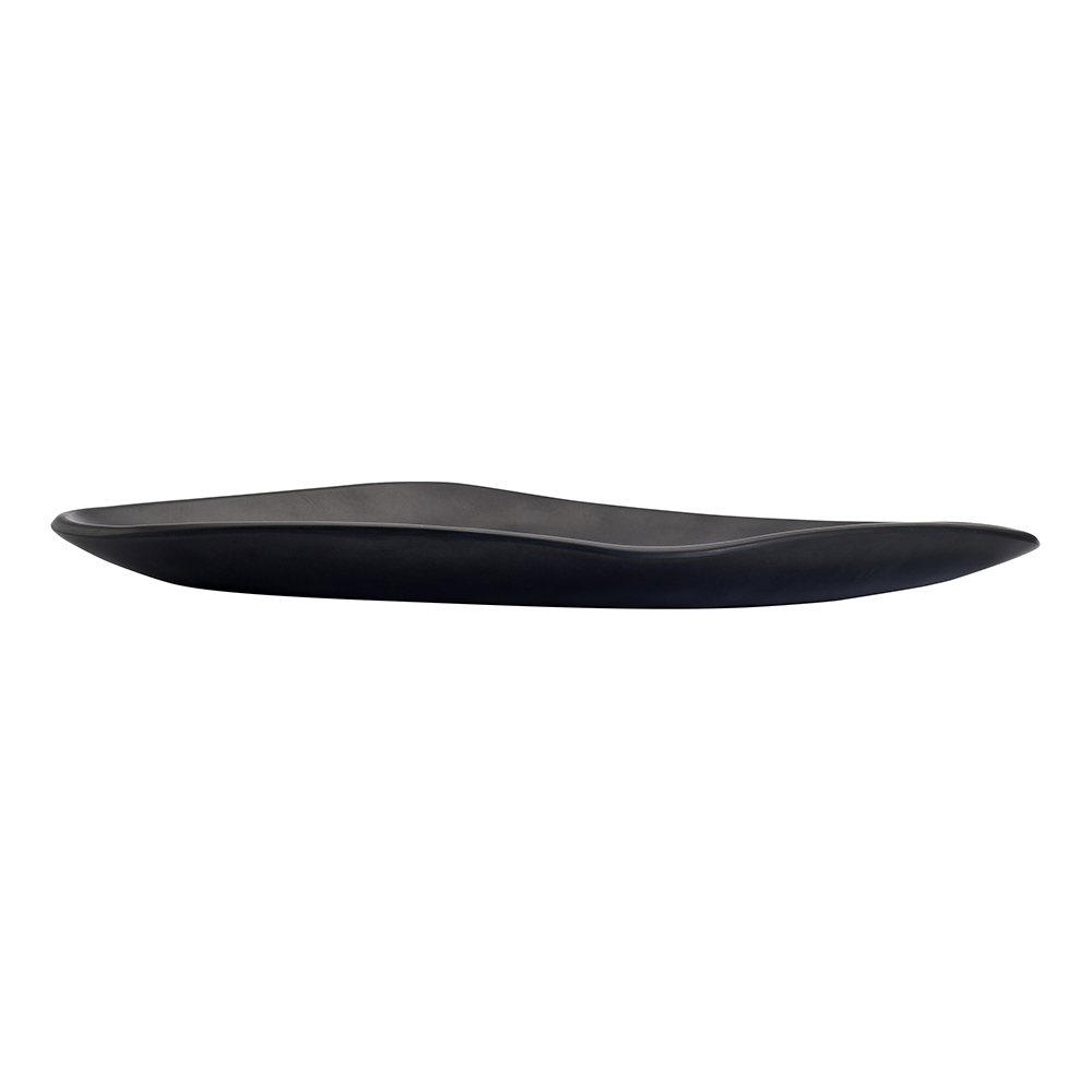 PLATTER, PLASTIC, OVAL BLACK