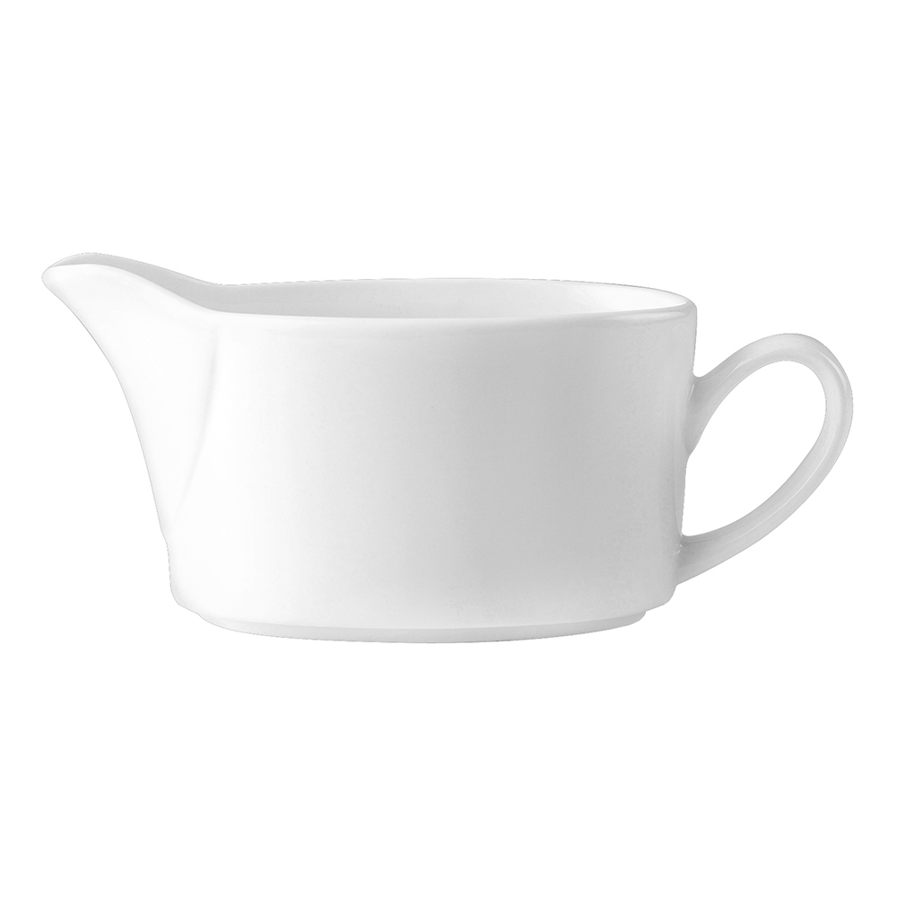 SAUCE BOAT 12OZ. VOGUE WHT (6)