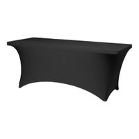 Snap Drape CN420CV30630 Contour Table Cover, Black,
Polyester/Spandex Blend - Fits 6' x 30"