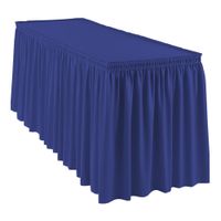 Wyndham Table Skirt, Royal Blue, Polyester, Shirred Pleat -
13' x 29"