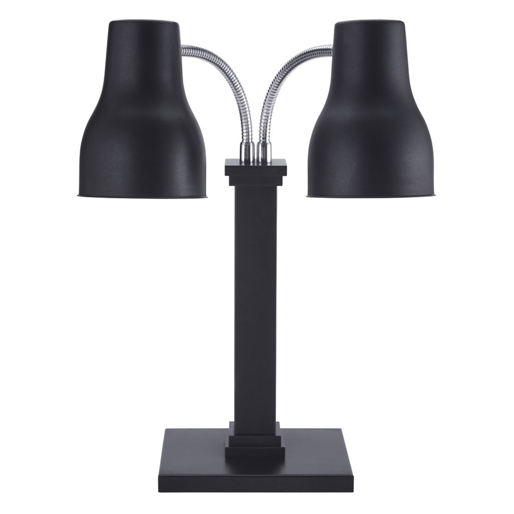 DOUBLE HEAT LAMP BLACK MATTE