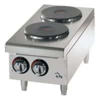 Star 502FF Countertop Star-Max Hotplate, 2 Burners,
Stainless Steel - 208/240V