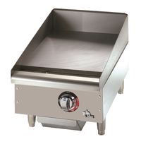 Star 615TF Star-Max Embedded Modulating Thermostat Gas
Griddle, Stainless Steel/Polished Steel - 28300 BTU