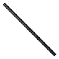 Surge 10113 Cocktail Straw, Unwrapped, Black, Paper - 5-3/4"