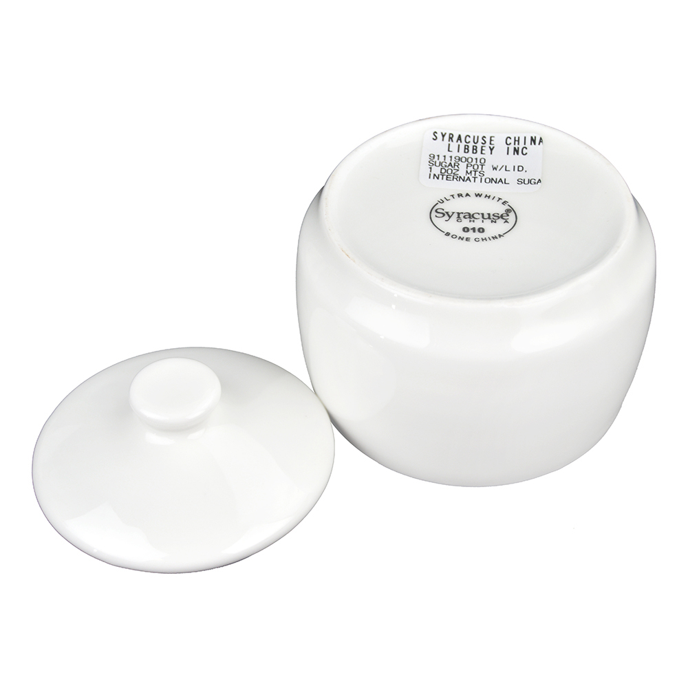 10 OZ SUGAR POT W/LID WHT (1)