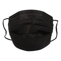 Respiratory Mask, 3 Ply, Black - 10 ct