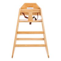 TableCraft 6565104 Stackable High Chair, Assembled, Natural,
Wood - 19-3/4" x 19-3/4" x 29"