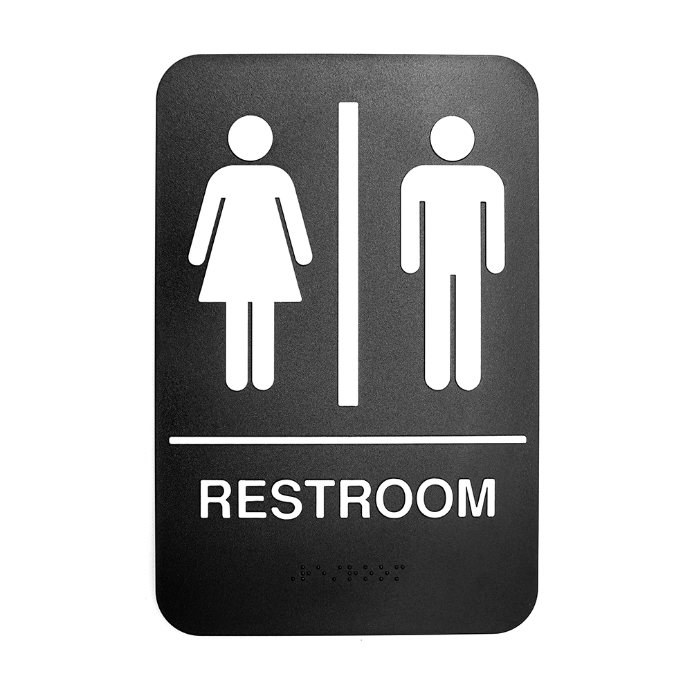 WOMEN AND MEN RESTROOM SIGN