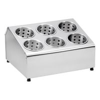 TableCraft 7062 Two-Tier Flatware Cylinder Holder, Stainless
Steel - 15" x 12-1/4" x 7-1/2"