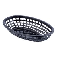 TableCraft 1074BK Classic Basket, Black, Plastic - 9-1/4" x
6" x 1-3/4"