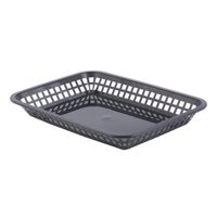 TableCraft 1079BK Mas Grande Platter Basket, Rectangular,
Black, Plastic - 11-3/4" x 8-1/2" x 1-1/2"