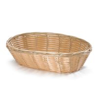 TableCraft 1174W Oval Basket, Natural Finish, Plastic - 9" x
6" x 2-1/4"