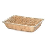 TableCraft 1192W Rectangular Basket, Natural Finish, Plastic
- 18" x 12-1/2" x 3" *Discontinued*