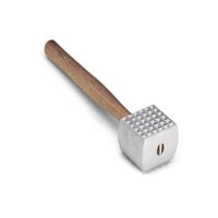 TableCraft 3016 Meat Tenderizer, Double Sided (Coarse &
Fine), Cast Aluminum, Wood Handle - 13" x 2-3/4" x 3"