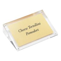 TableCraft ACHS46 Magnetic Card/Sign Holder, Slanted,
Rectangular, Acrylic - 3-7/8" x 6" x 1-1/2"