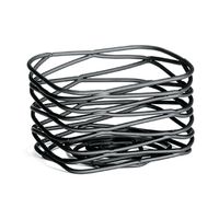 TableCraft BK156 Artisan Collection Sugar Packet Holder,
Rectangular, Black Powder Coated Metal - 3" x 2-1/2" x 2"