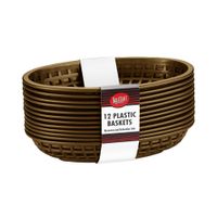 TableCraft C1074BR Oval Serving Basket, Brown, Plastic -
9-3/8" x 6" x 1-7/8"