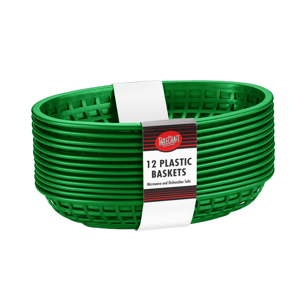 OVAL BASKET-GREEN   (3)