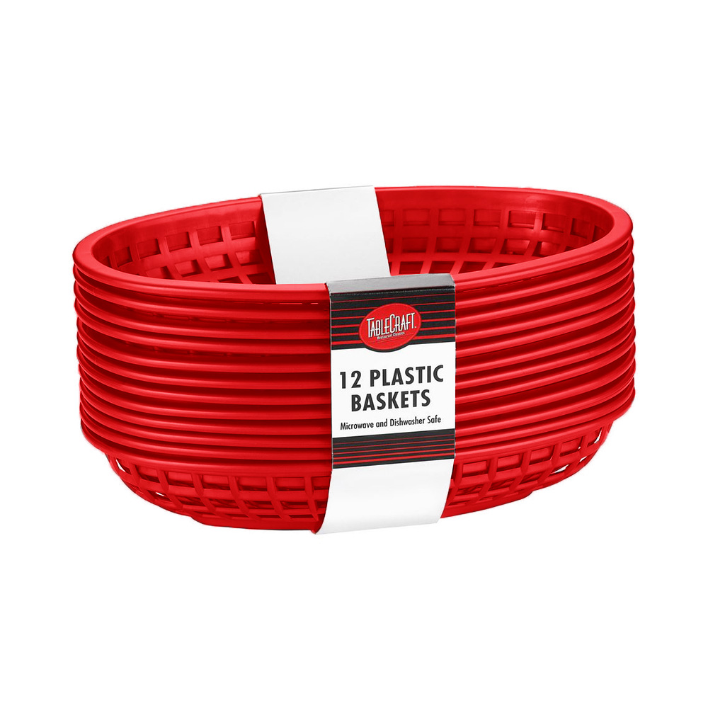 OVAL BASKET-RED   (3)