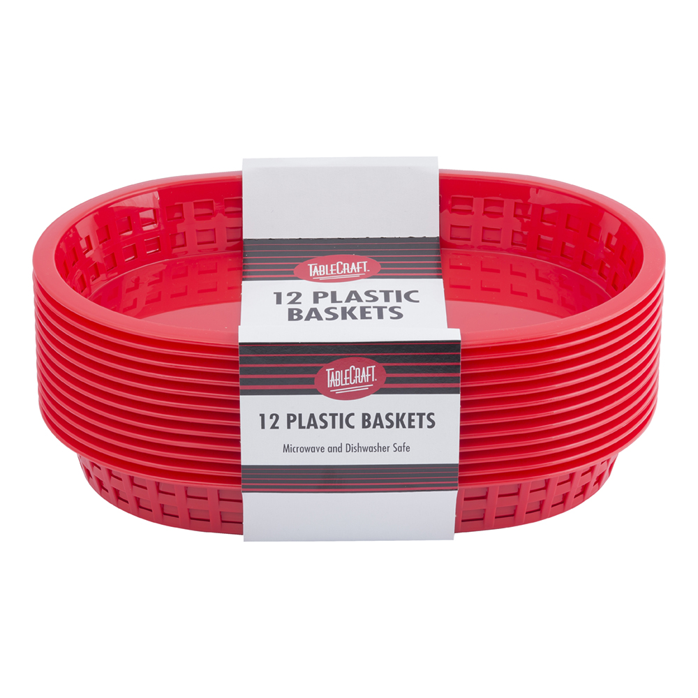 OVAL FAST FOOD BASKET-RED (3)