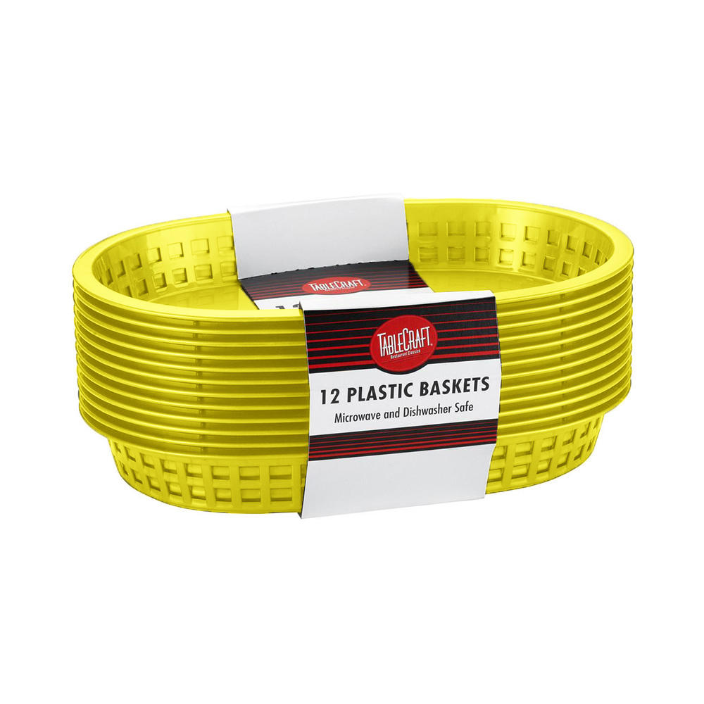 OVAL FAST FOOD BASKET-YELLOW(3