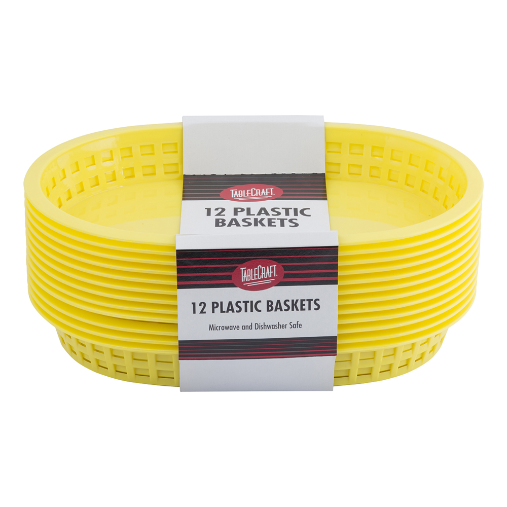 OVAL FAST FOOD BASKET-YELLOW(3