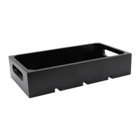 TableCraft CRATE13BK Gastro Serving/Display Crate, Fits 1/3
GN Pan, With Cut-Out Handles, Wood, Black - 12-3/4" x 7" x
2-3/4"