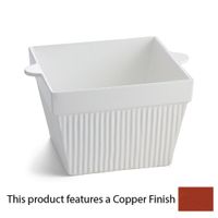 TableCraft CW1460CP Condiment Bowl, Square, Cast Aluminum,
Copper Finish - 1-1/2 qt