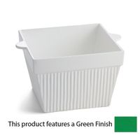 TableCraft CW1460GN Condiment Bowl, Square, Cast Aluminum,
Green Finish - 1-1/2 qt