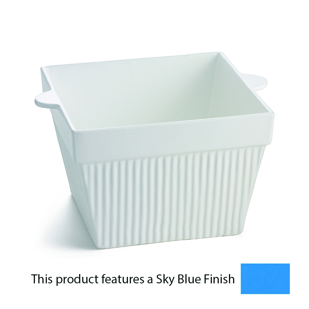 COND BOWL 6" SQ IN SKY BLUE