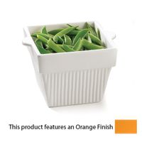 TableCraft CW1480X Condiment Bowl, Square, Cast Aluminum,
Orange Finish - 18 oz