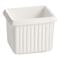TableCraft CW1520W Server Bowl, Rectangle With Ridges, Cast
Aluminum, White Finish - 1-3/8 qt