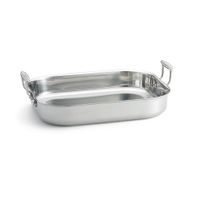 TableCraft CW2032 Roasting Pan, W/O Lid, Aluminum/Stainless
Steel - 6 qt