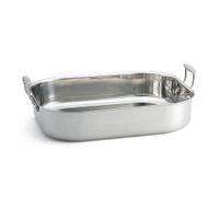 TableCraft CW2034 Roasting Pan, W/O Lid, Aluminum/Stainless
Steel - 11 qt