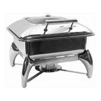 TableCraft CW40176 Fuel Chafer Dish W/Stand, 2/3 Size,
Polished Stainless Steel Finish - 5 qt