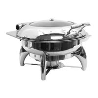 TableCraft CW40177 Fuel Chafer Dish W/Stand, Round, Fuel
Powered, Polished Stainless Steel Finish - 4 qt