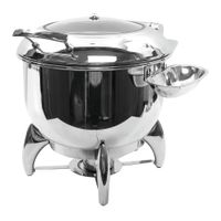TableCraft CW40178 Fuel Soup Chafer Dish W/Stand, (1) 2-1/2"
Steam Pan, Fuel Holder, Fuel Powered, Polished Stainless
Steel Finish - 11 qt