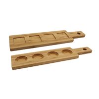 TableCraft FLIGHT1 Cash & Carry Wood Paddle Flight, Holds
(4) Glasses Up To 2-1/4" Dia., Bamboo - 17" x 4" x 5/8"