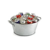 TableCraft GT1515 Galvanized Collection Beverage Tub,
Pebbled Texture, Galvanized Steel - 4-1/4 gals