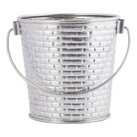 TableCraft GTSS44 Brickhouse Collection Pail, With Handle,
Brick Pattern Texture, Stainless Steel - 16-1/2 oz