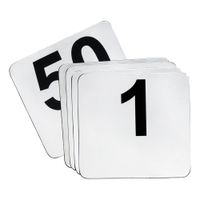 TableCraft N150 Number 1-50 Card Sign Set, Stainless Steel -
4"