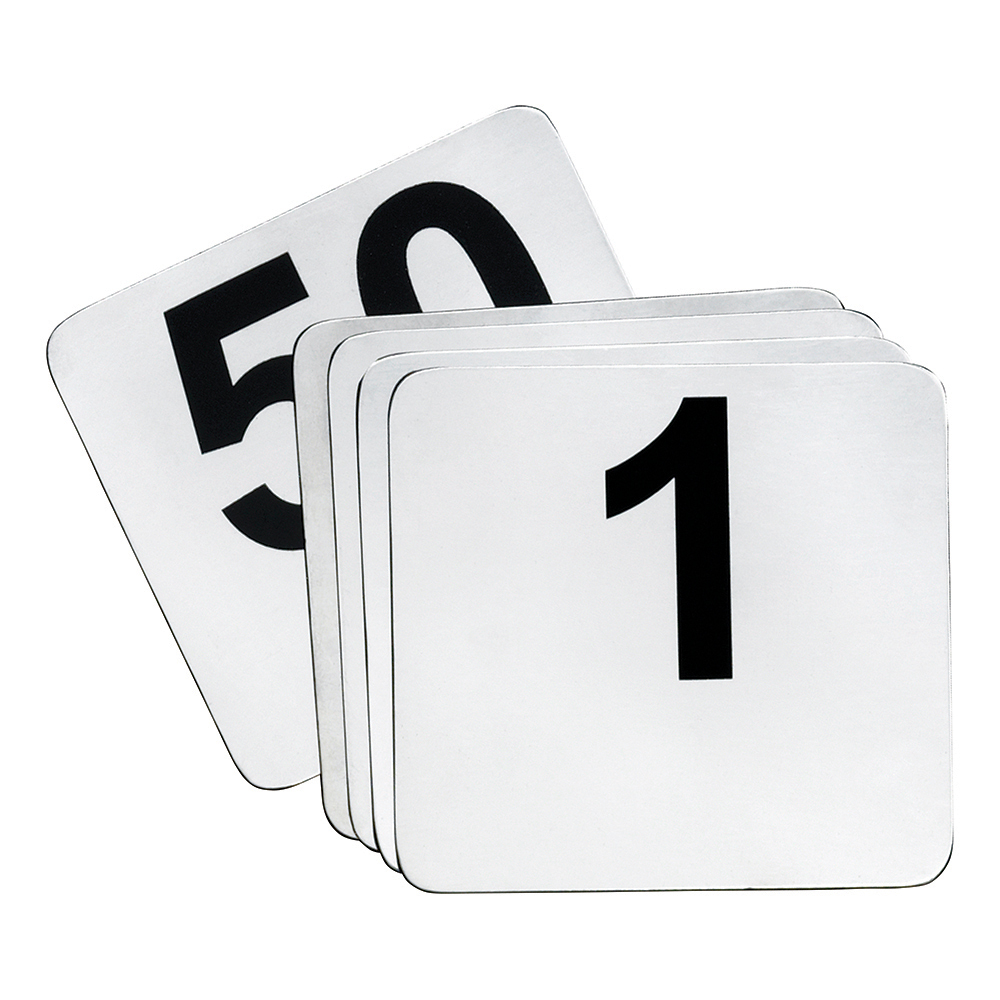 NUMBER CARD SIGN SET 1-50