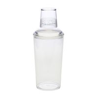 TableCraft PS378 Cocktail Shaker, 3 Piece Set Includes:
Shaker, Strainer, & 3 Oz. Cap, San Plastic, Clear - 27 oz