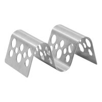 TableCraft TRSP12 Taco Taxi Server, Circle Pattern, Holds
1-2 Tacos, Stainless Steel - 3-5/8" x 2-1/4" x 1-1/2"